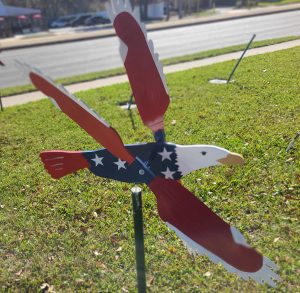 Extra Large Patriotic Eagle Whirligig