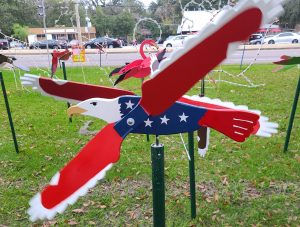 Large Patriotic Eagle Whirligig