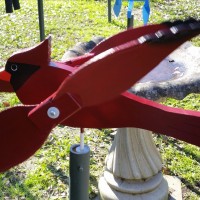 Medium Cardinal Whirligig