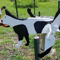 Black & White Cat - $35.00 Cat Whirligig