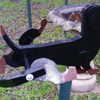 Black & Tan Dachshund - $35.00 Black Dachshund Whirligig