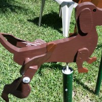Chocolate Dachshund - $35.00 Chocolate Dachshund Whirligig