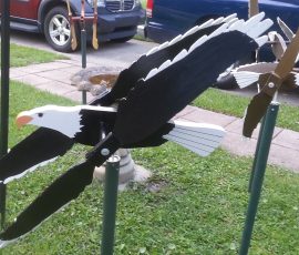 Large Black Eagle Whirligig
