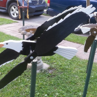 Large Black Eagle - $55.00 Large Black Eagle Whirligig
