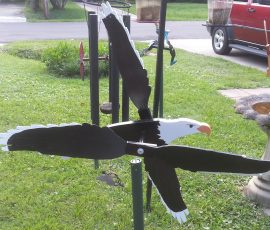 Medium Black Eagle Whirligig