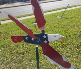 Extra Large Patriotic Eagle Whirligig