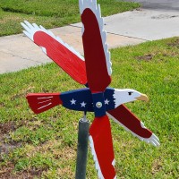 Medium Patriotic Eagle Whirligig