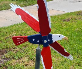 Medium Patriotic Eagle Whirligig