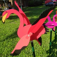 Large Flamingo Whirligig