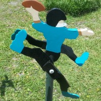 Football Player Whirligig