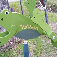 Large Frog Whirligig