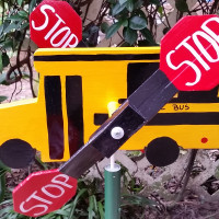 Large School Bus Whirligig