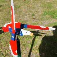 Small Patriotic Eagle - $35.00 Small Patriotic Eagle Whirligig
